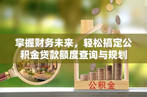 尼木掌握财务未来，轻松搞定公积金贷款额度查询与规划