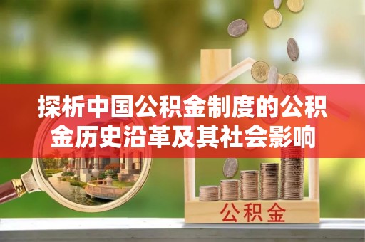 尼木探析中国公积金制度的公积金历史沿革及其社会影响