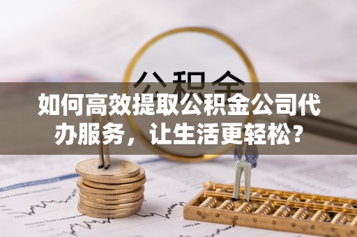 尼木如何高效提取公积金公司代办服务，让生活更轻松？