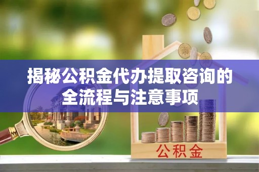 尼木揭秘公积金代办提取咨询的全流程与注意事项