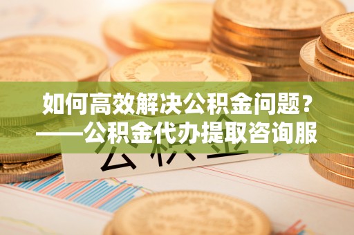 尼木如何高效解决公积金问题？——公积金代办提取咨询服务指南