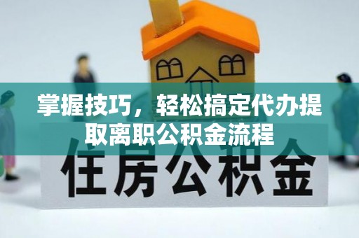 尼木掌握技巧，轻松搞定代办提取离职公积金流程