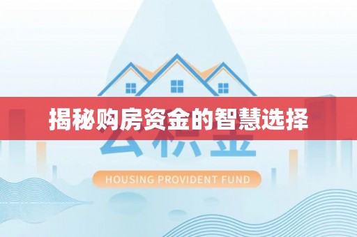 尼木揭秘购房资金的智慧选择