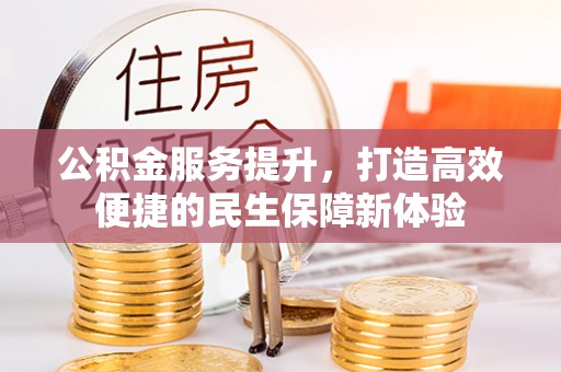 尼木公积金服务提升，打造高效便捷的民生保障新体验