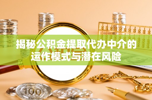 尼木揭秘公积金提取代办中介的运作模式与潜在风险