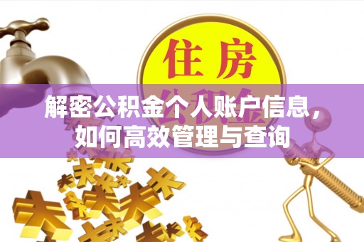 尼木解密公积金个人账户信息，如何高效管理与查询