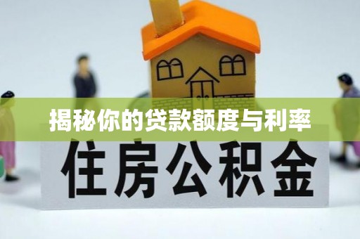 尼木揭秘你的贷款额度与利率