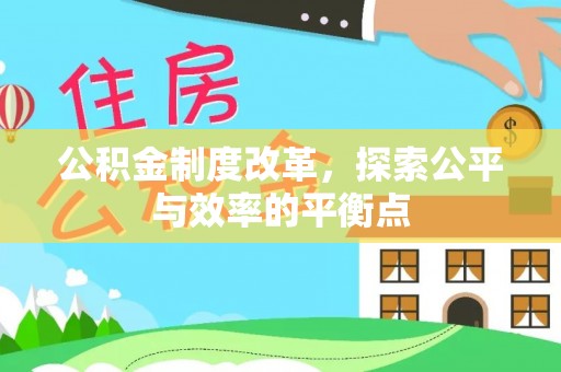 尼木公积金制度改革，探索公平与效率的平衡点