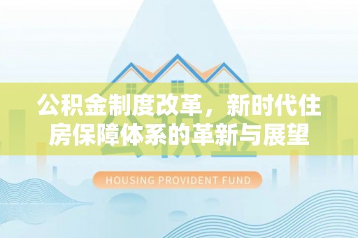 尼木公积金制度改革，新时代住房保障体系的革新与展望