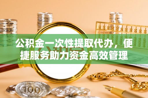 尼木公积金一次性提取代办，便捷服务助力资金高效管理