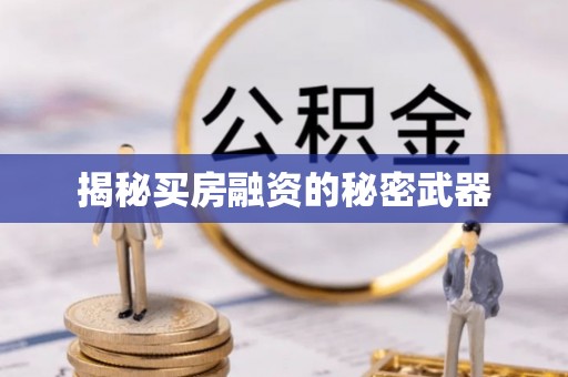 尼木揭秘买房融资的秘密武器