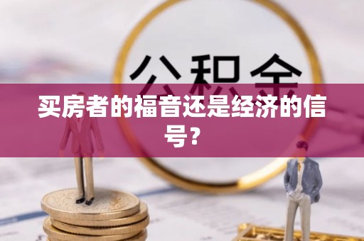 尼木买房者的福音还是经济的信号？