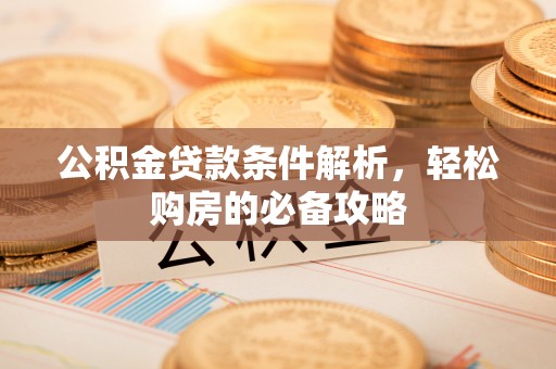 尼木公积金贷款条件解析，轻松购房的必备攻略