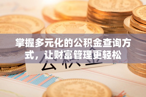 尼木掌握多元化的公积金查询方式，让财富管理更轻松