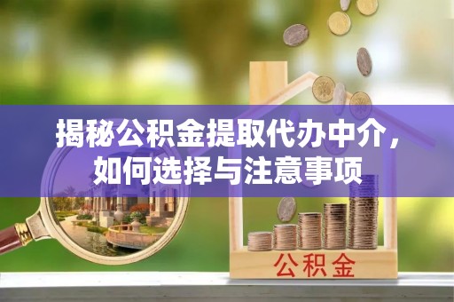 尼木揭秘公积金提取代办中介，如何选择与注意事项