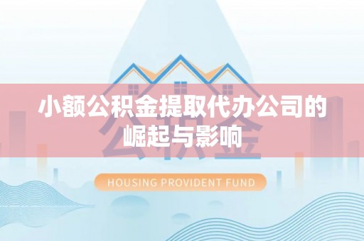 尼木小额公积金提取代办公司的崛起与影响