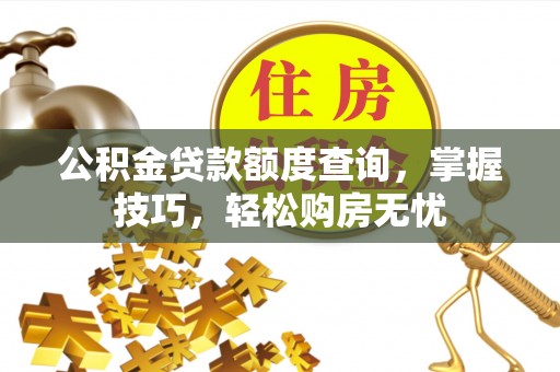 尼木公积金贷款额度查询，掌握技巧，轻松购房无忧